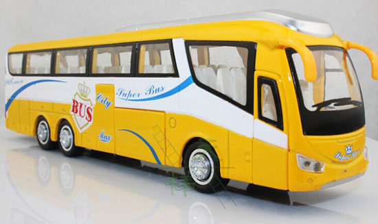 Kids Large Scale Red / Yellow / Blue Luxury Tour Bus Toy