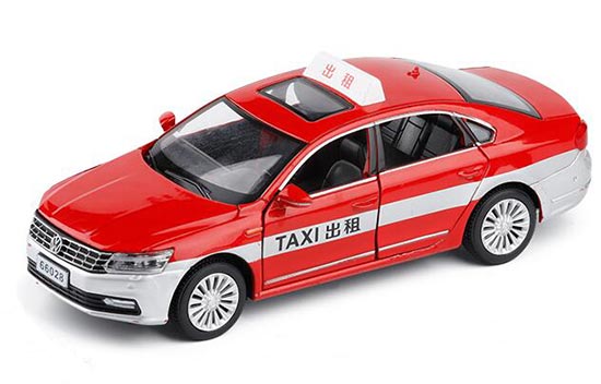 1:32 Red / Blue / Yellow Diecast VW Passat Taxi Toy